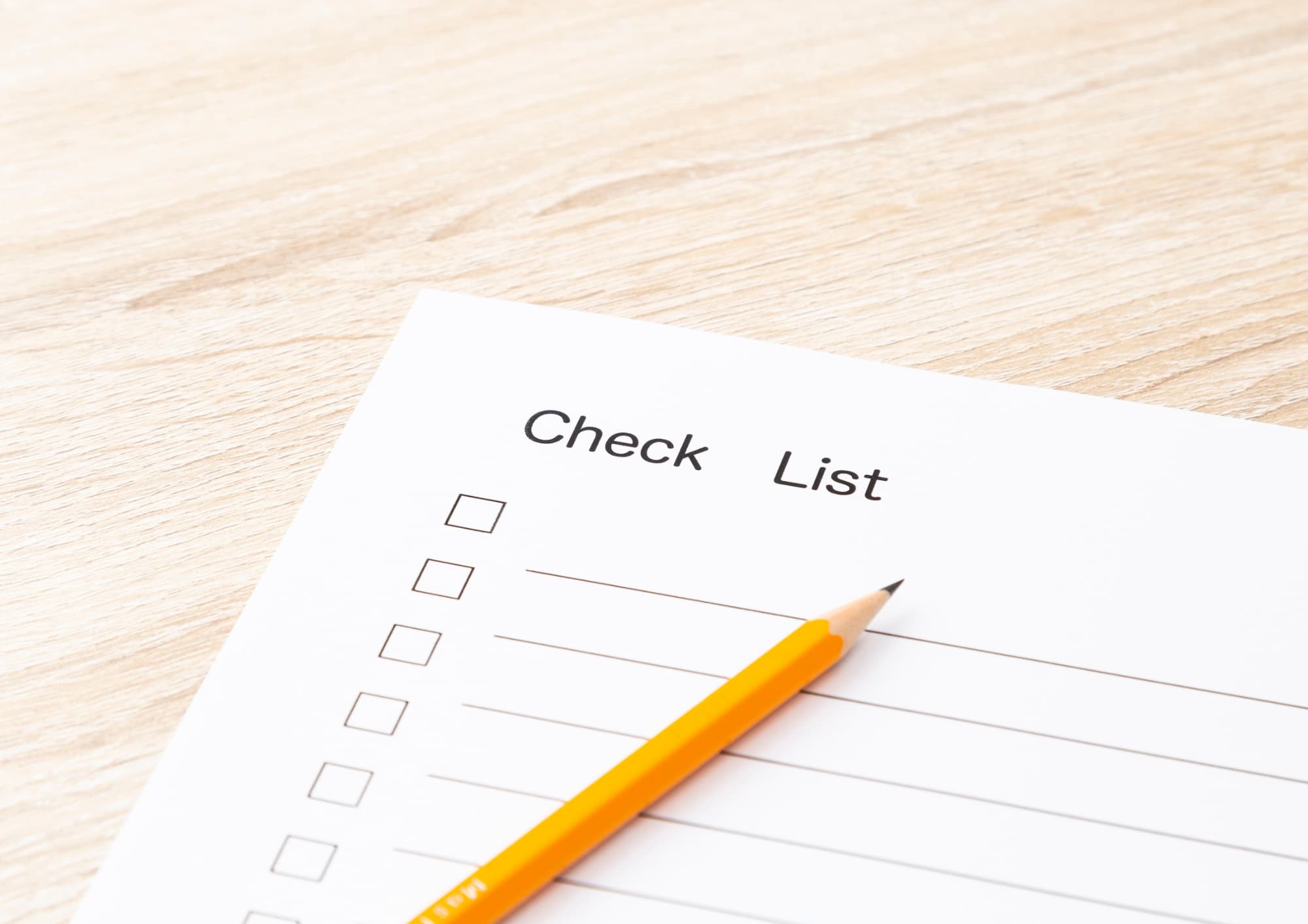 購入前に確認しておきたいチェックリスト